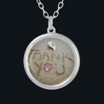 Thank you in the sand shells & beach silver plated necklace<br><div class="desc">Thank you in the sand shells & beach</div>