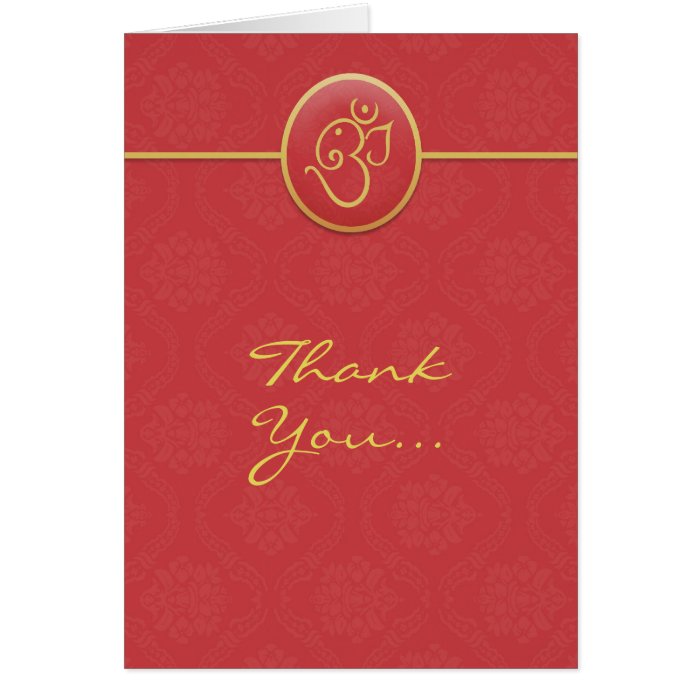 Thank You Indian Style Folded Card