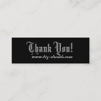 Thank you indulge mini business card