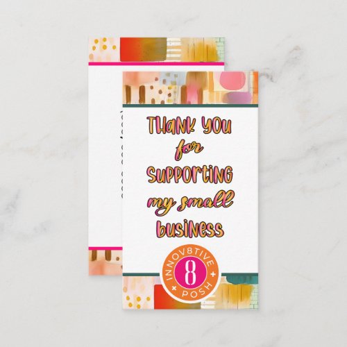 Thank You Innov8tive Posh Abstract Minimalist Business Card