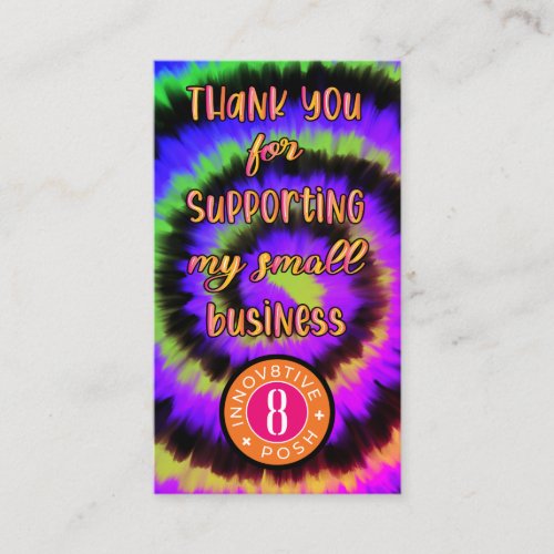 Thank you Innov8tive Posh dark tie dye Business Card
