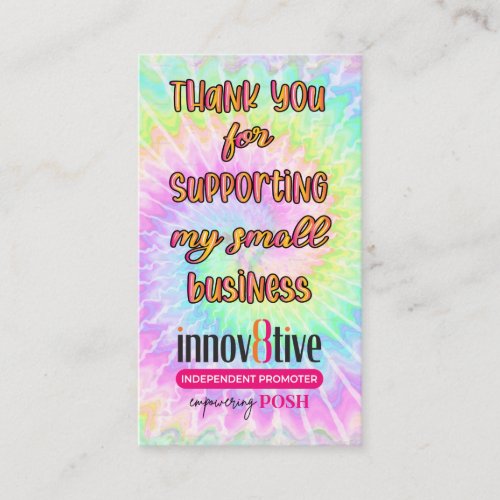 Thank you Innov8tive Posh tie dye Business Card