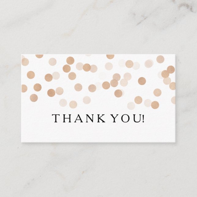 Thank You Insert Faux Copper Foil Glitter Lights (Front)