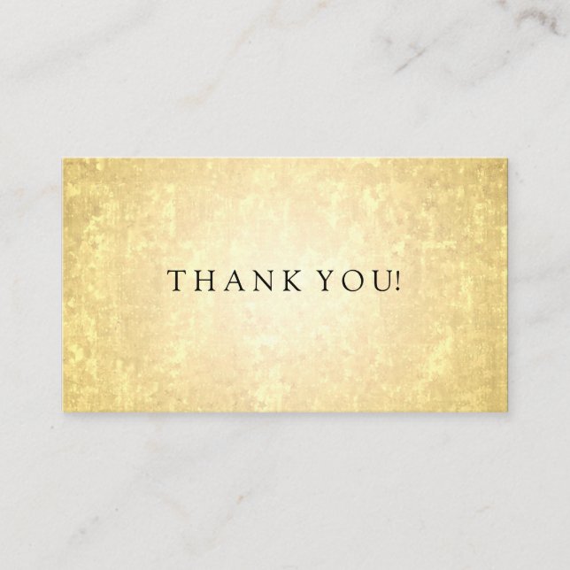 Thank You Insert Gold Foil Look Stars Confetti (Front)