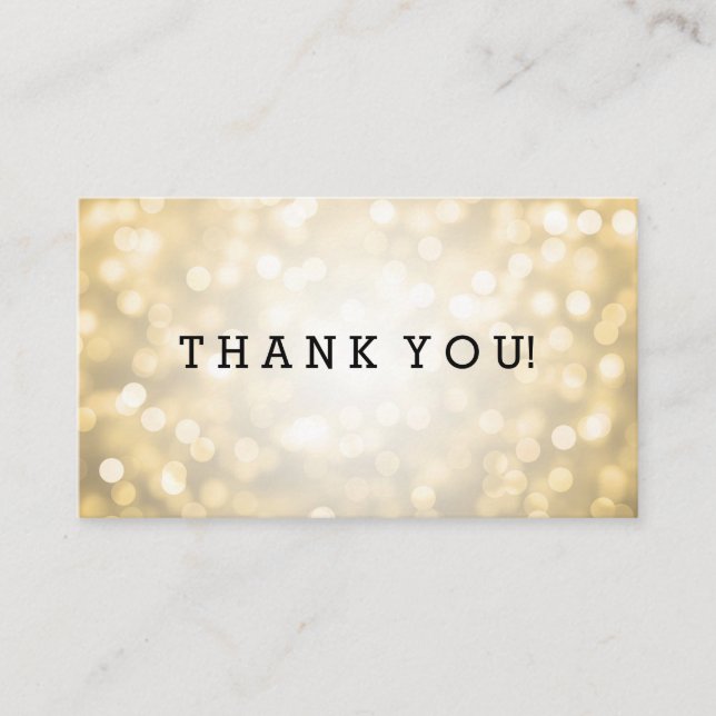 Thank You Insert Gold Glitter Lights (Front)