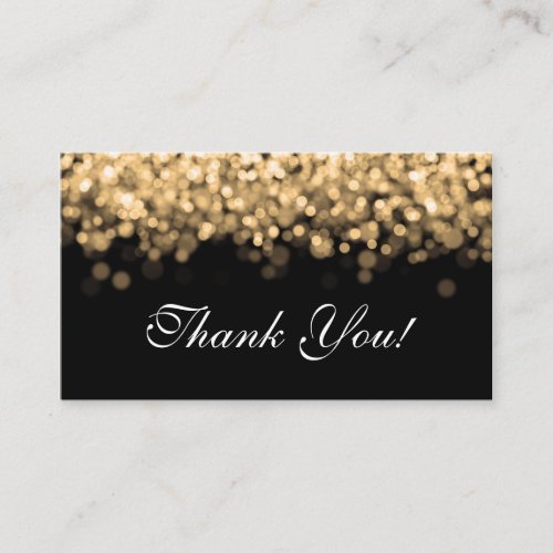 Thank You Insert Gold Lights Business Card Template
