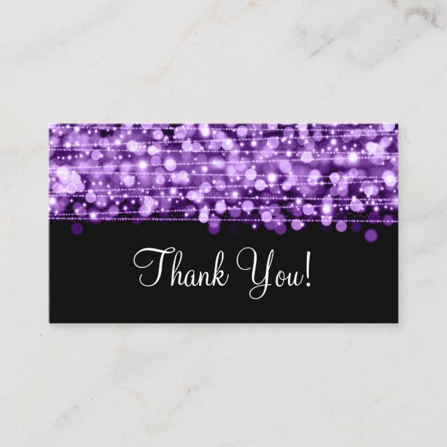 Thank You Insert Party Sparkles Purple (Front)