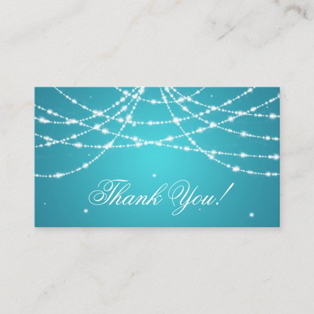Thank You Insert Sparkling String Turquoise (Front)