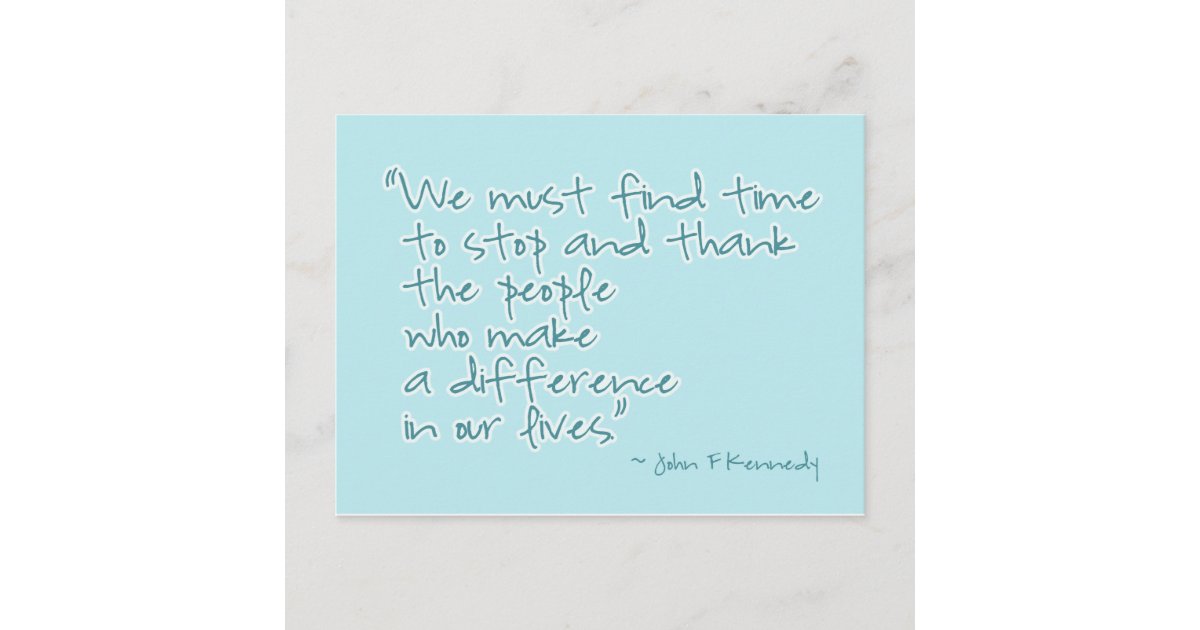 Thank You Inspirational Quote Postcard | Zazzle.com