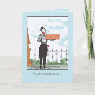 Thank You-It Goes Without Saying Letterpress Thank You Card