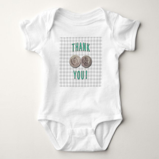 thank you ivf invitro fertilization embryos baby bodysuit (Front)