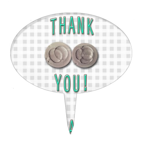 thank you ivf invitro fertilization embryos cake topper