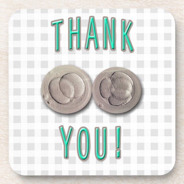 thank you ivf invitro fertilization embryos coaster (Front)