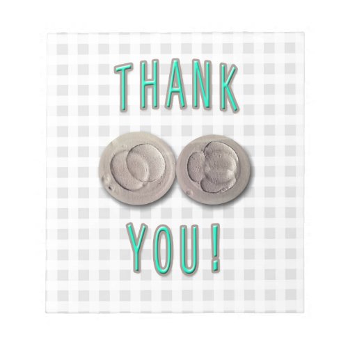 thank you ivf invitro fertilization embryos notepad