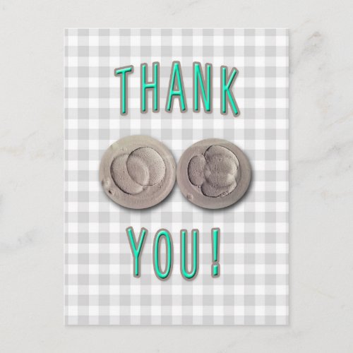 thank you ivf invitro fertilization embryos postcard