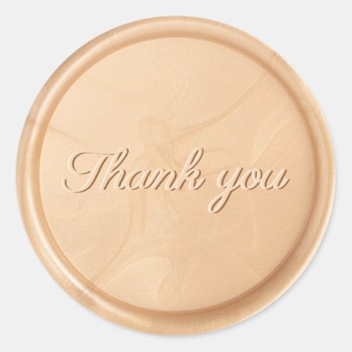 Thank you Ivory Wheat Wax Seal Sticker