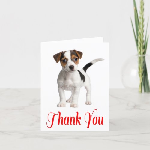 Thank You Jack Russell Terrier Puppy Dog Note Card