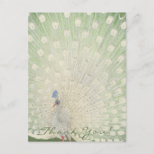 Thank You Japanese Fine Art Peacock Postcard