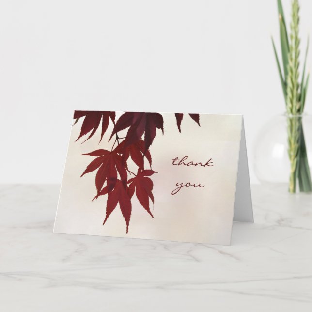 Thank You - Japanese Maple Leaves (Front)