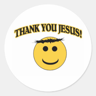 Thank You Jesus Classic Round Sticker
