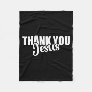 Thank You Jesus Faith Based Christian Bible Gospel Fleece Blanket