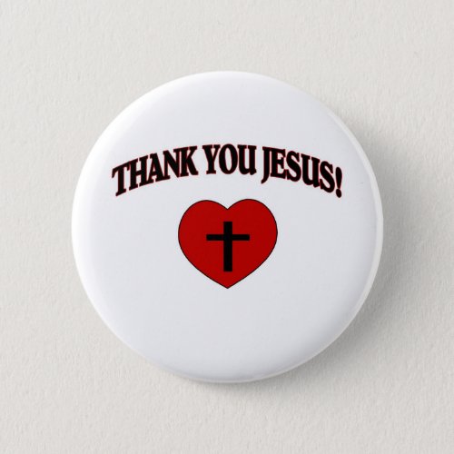 Thank You Jesus Heart Pinback Button