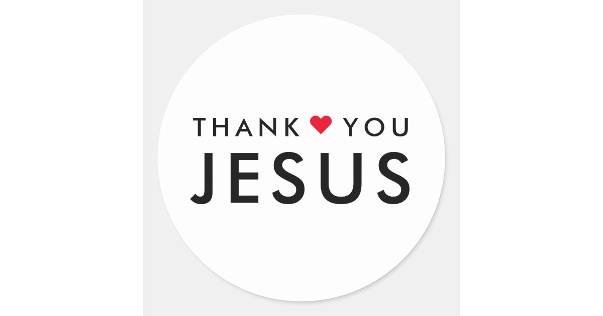 Thank You Jesus Stickers
