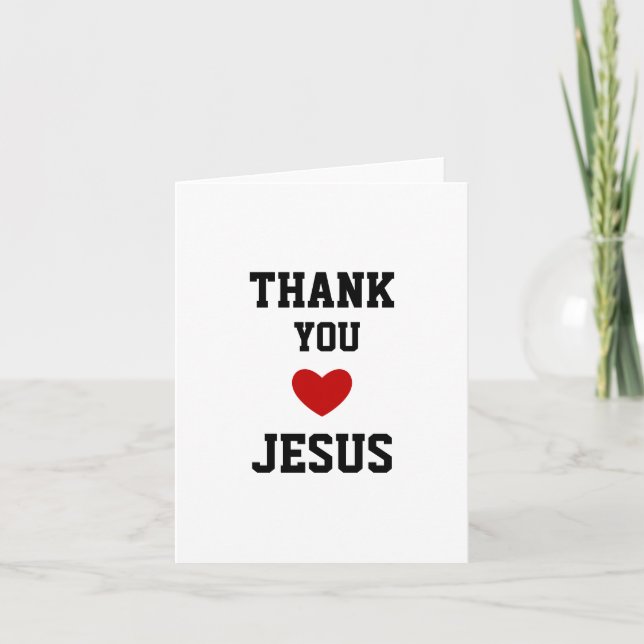 Thank You Jesus | Modern Christian Faith Heart Invitation (Front)