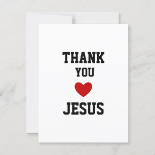 Thank You Jesus   Modern Christian Faith Heart Postcard