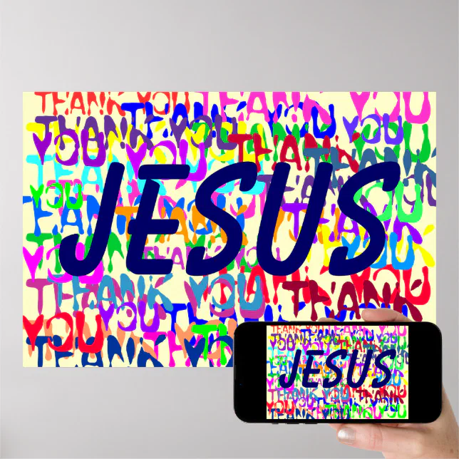 Thank you, Jesus Poster | Zazzle