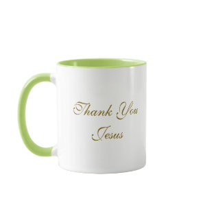 Thank You Jesus ,Trendy Christian Custom Faith Mug