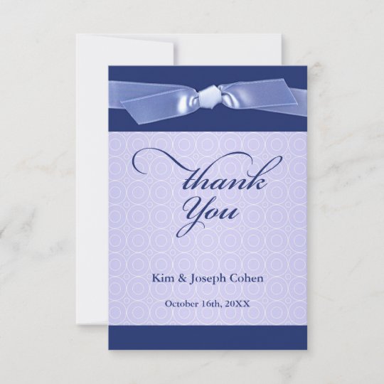 Thank You Jewish Ribbon Flat Card | Zazzle.com