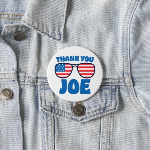 Thank You Joe Patriotic Aviators Button