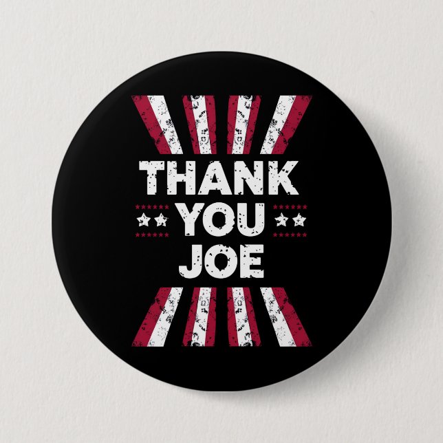 Thank You Joe President Biden Button (Front)