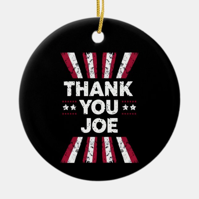 Thank You Joe President Biden Ceramic Ornament (Front)