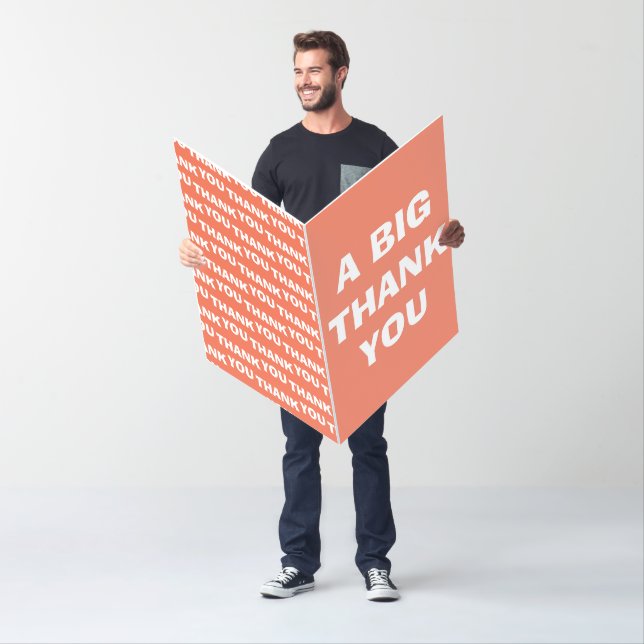 Thank you jumbo card oversized thank you card (In Situ)