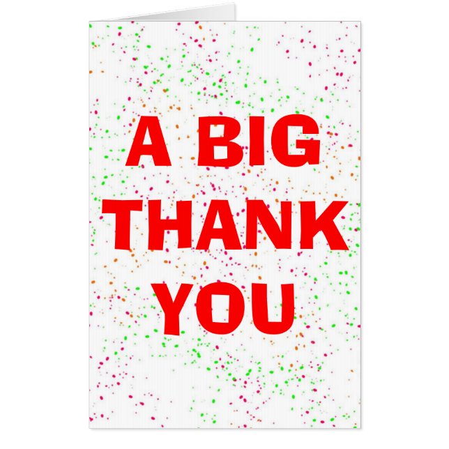 Thank you jumbo card oversized thank you card (Front)