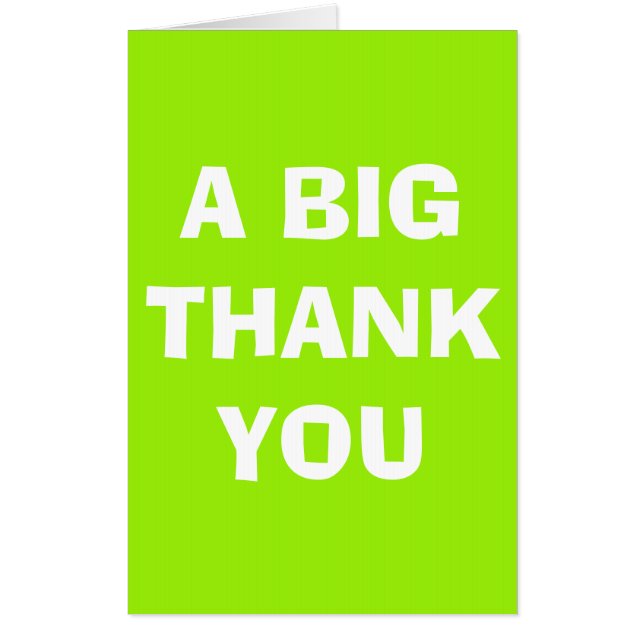 Thank you jumbo card oversized thank you card (Front)