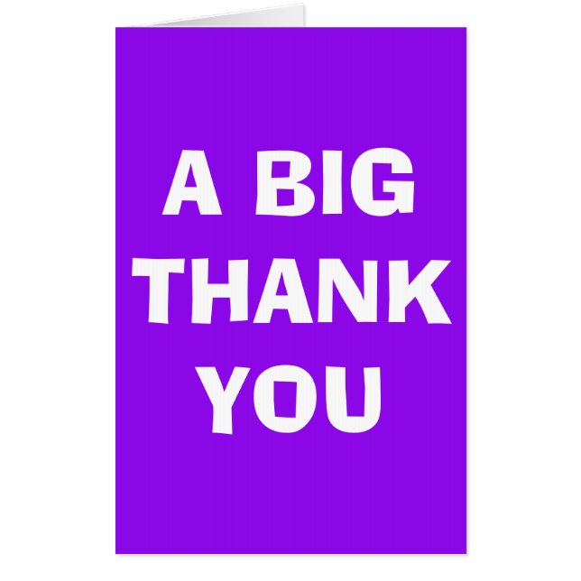 Thank you jumbo card oversized thank you card (Front)