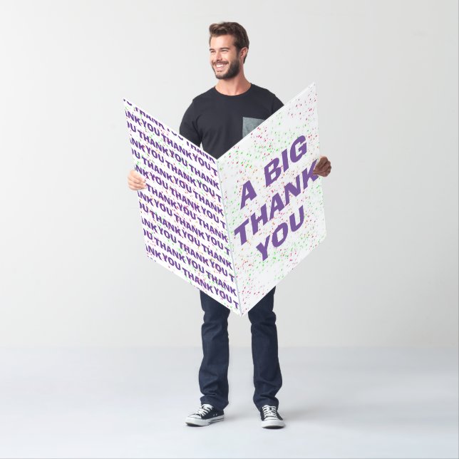 Thank you jumbo card oversized thank you card (In Situ)