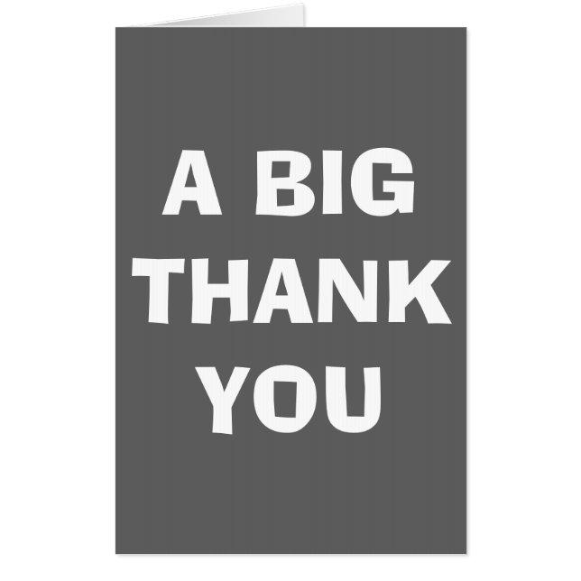 Thank you jumbo card oversized thank you card (Front)