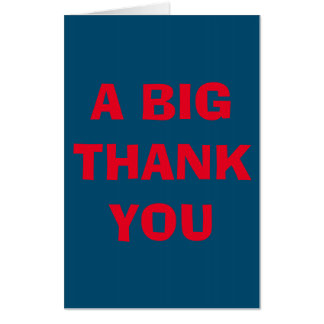 Thank you jumbo card oversized thank you card