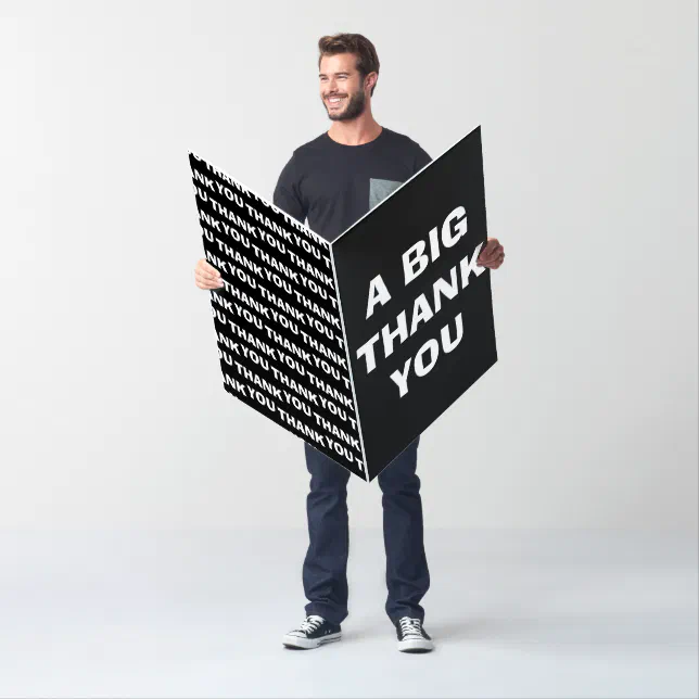 Thank you jumbo card oversized thank you card Zazzle