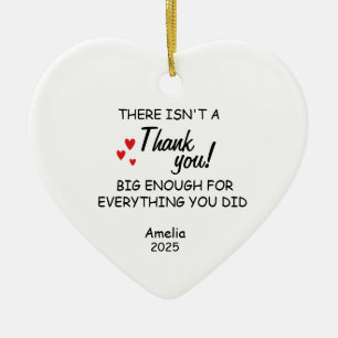 Thank You Keepsake, Personalized Thank You Gift Ceramic Ornament