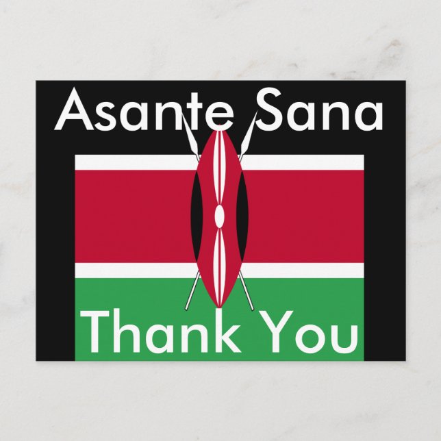 Thank You Kenyan Postcard (Front)