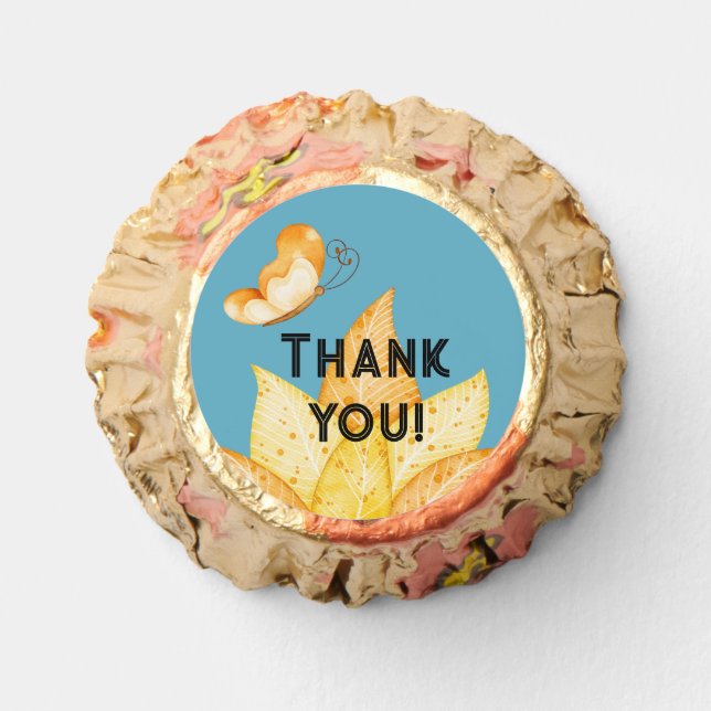Thank you! Kids Dinosaur Themed Birthday Party Reese's Peanut Butter Cups (Front)