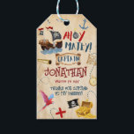 Thank you Kids pirate party Baby boy birthday Gift Tags<br><div class="desc">This pirate themed birthday features Pirate ship,  Anchor,  pirate hook hidden tresure chest and all what belongs to the true pirate party. If you need coordinating MATCHING ITEMS,  please check our matching collection or shop.</div>