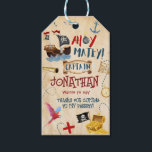 Thank you Kids pirate party Baby boy birthday Gift Tags<br><div class="desc">This pirate themed birthday features Pirate ship,  Anchor,  pirate hook hidden tresure chest and all what belongs to the true pirate party. If you need coordinating MATCHING ITEMS,  please check our matching collection or shop.</div>