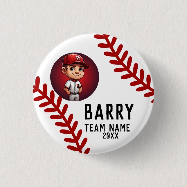 thank you kids team players sport, softball button (Front)