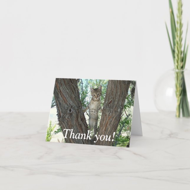 Thank you kitty cat note card (Front)